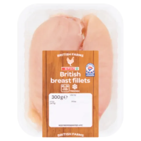 CHILLED: SPAR CHICKEN BREAST FILLETS PM£3.99 300G