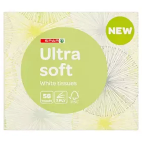 Spar Ultra Soft White Tissues 56 Pack