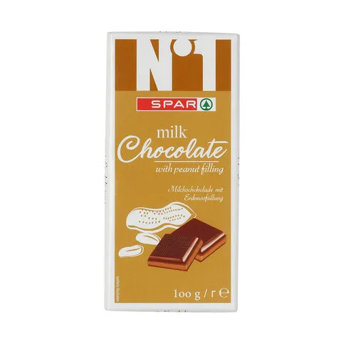 SPAR No.1 Milk Chocolate with Peanut Filling 100g