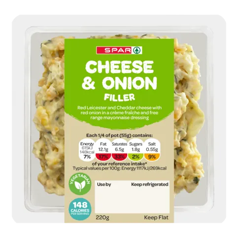 CHILLED: SPAR CHEESE & ONION SANDWICH FILLER 220G