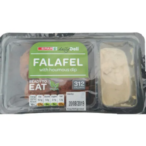 Spar Sweet Potato Falafel With Houomous 120g