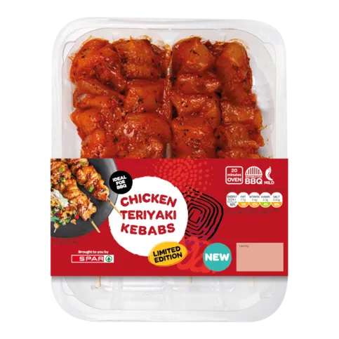 SPAR Teriyaki Chicken Kebabs 300g