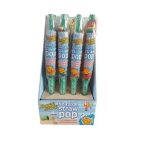 Spiral Rock Straw Pops 42g