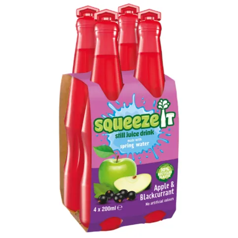 Squeeze It Apple & Blackcurrant 4 x 200ml