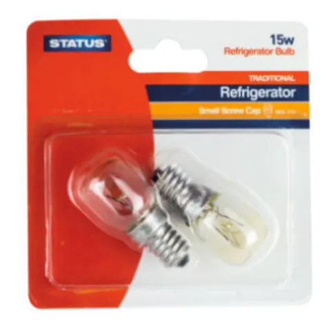 Status Refrigerator Light Bulb Clear 15w 2 Pack