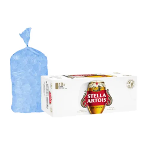 Stella Artois 10x440ml + Free 2kg Ice Bag