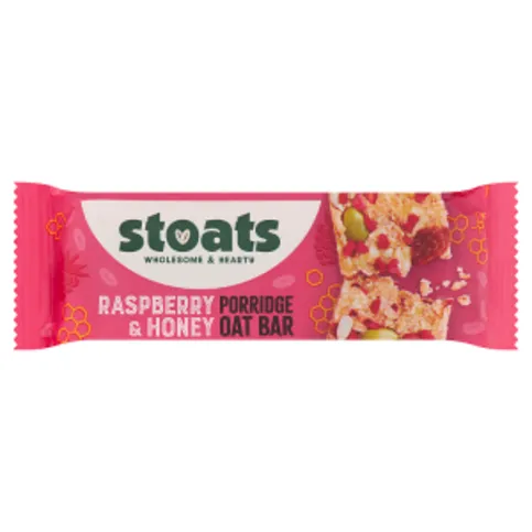 Stoats Raspberry & Honey Porridge Oat Bar 42g