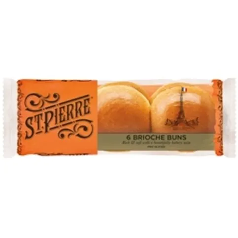 CHILLED: ST PIERRE BRIOCHE BURGER BUNS 6PK