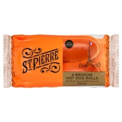 CHILLED: ST PIERRE BRIOCHE HOT DOG ROLLS 4PK