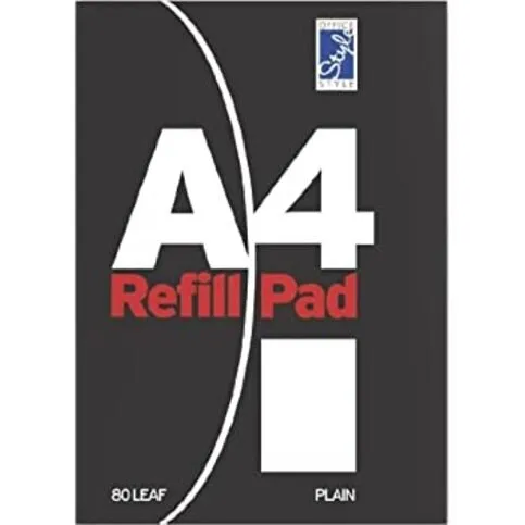 STYLE A4 REFILL PAD PLAIN(BLACK)