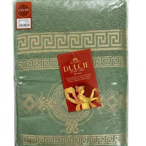 Sundawn Dulcie XL Bath Sheet 90x150 Green 3pk