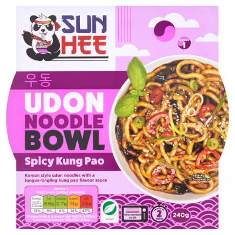 Sun Hee Spicy Kung Pao Udon Noodle Bowl 240g