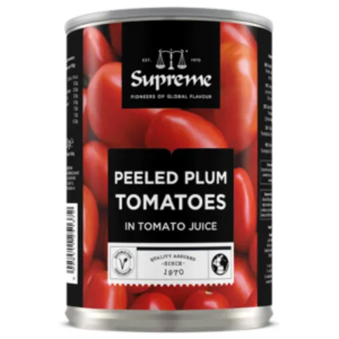 Supreme Peeled Plum Tomato Tin 400g