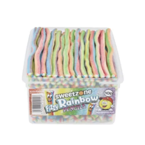 Sweetzone Fizzy Rainbow Pencils 100 Pieces 805g