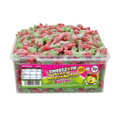 Sweetzone Fizzy Watermelon Bottles 350 Pieces 805g