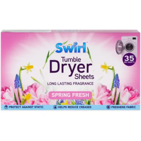 Swirl Tumble Dryer Laundry Sheets Lavender 35 Pack