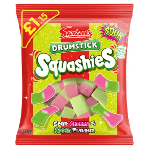 Swizzels Drumstick Squashies Sour Cherry & Apple Flavour 120g