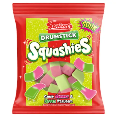 Swizzels Drumsticks Squashies Sour Cherry & Apple Flavour 120g