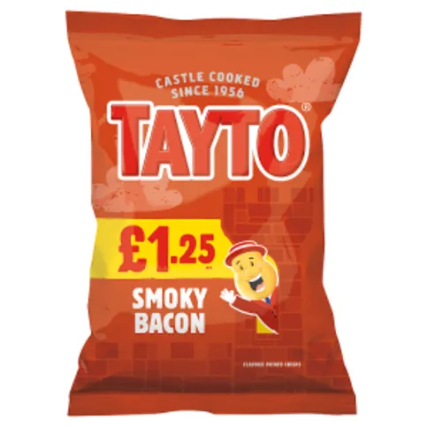 Tayto Smoky Bacon Flavour Potato Crisps 65g