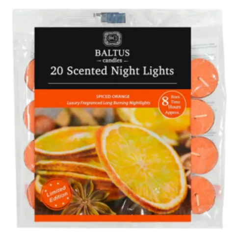 BALTUS NIGHT LIGHTS 8HR ORANGE 20 PACK