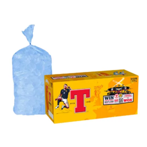 Tennent's Lager 10x440ml + Free 2kg Ice Bag