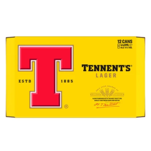 Tennents Lager 440ml 12 Pk