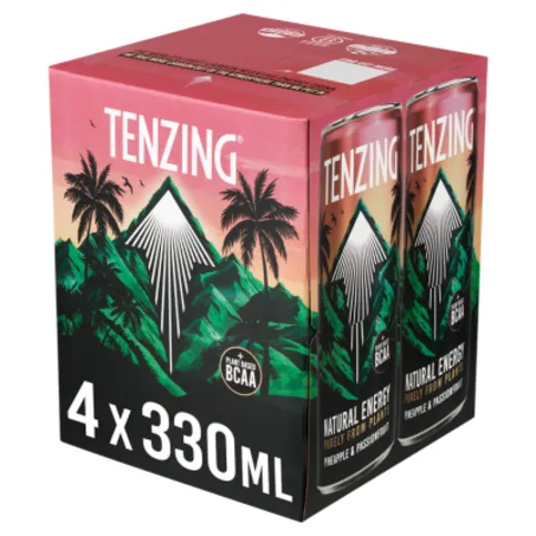 Tenzing Natural Energy + BCAA Pineapple & Passionfruit 4 x 330ml