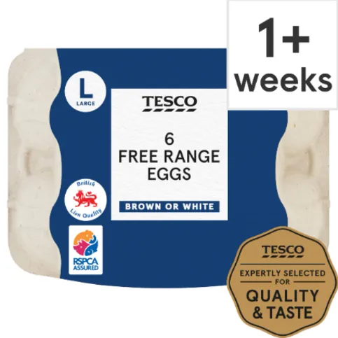 Tesco Free Range Large Eggs 6pk