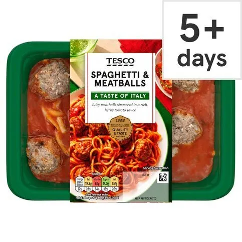 Tesco Spaghetti And Meatballs 400g
