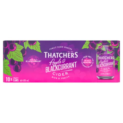 Thatchers Apple and Blackcurrant Cider 10 x 330ml