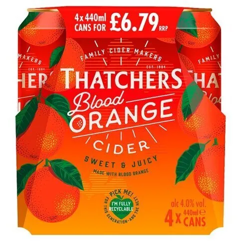 Thatchers Blood Orange Cider 4 x 440ml