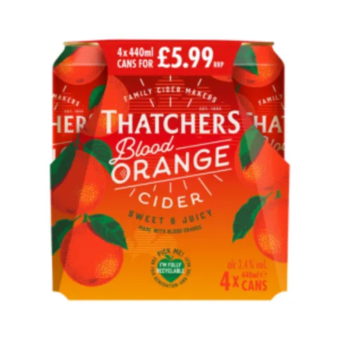 Thatchers Blood Orange Fruit Cider 4 x 440ml