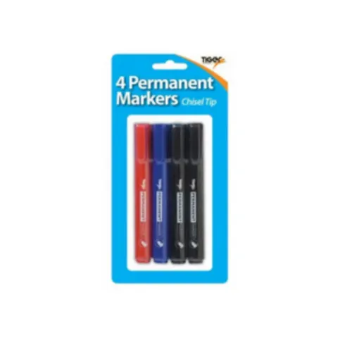 Tiger Permanent Marker 4 Pack