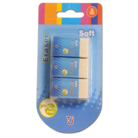 Tj Eraser Soft 3 Pack