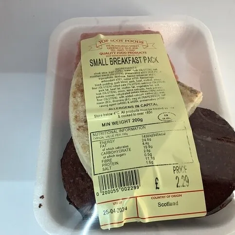 Top Scot Small Breakfast Pack