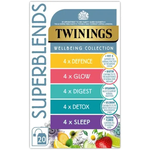 Twinnings Superblends Wellness Selection Pack Tea Bags 20s 40g