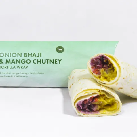 Vegan Onion Bhaji Tortilla Wrap