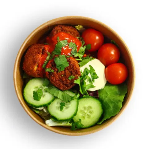 Vegan Sweet Potato Falafel Salad