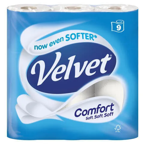 Velvet 9 Pk Toilet Roll