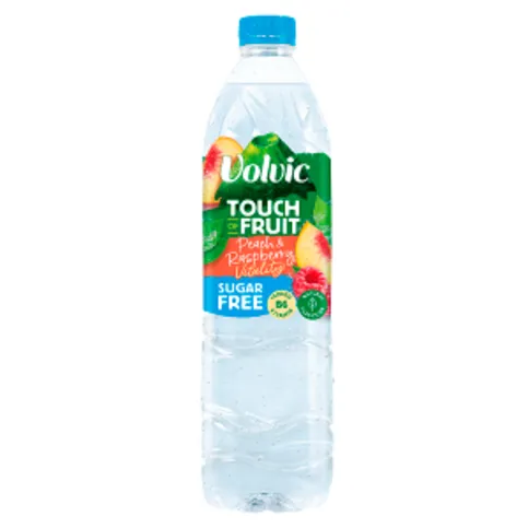 Volvic Touch of Fruit Sugar Free Peach & Raspberry Natural Flavoured Water 1.5L