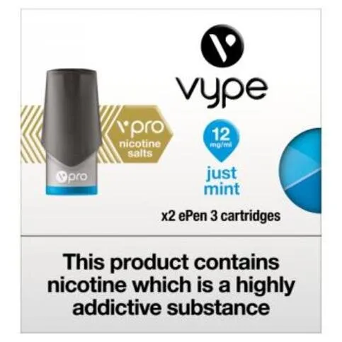 Vype Vpro epen 3 Cartridge Just Mint 12mg