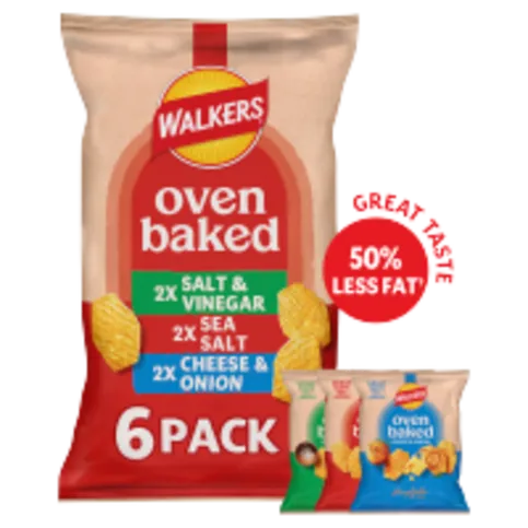 WALKERS BAKED VARIETY 6PK (6X22G)