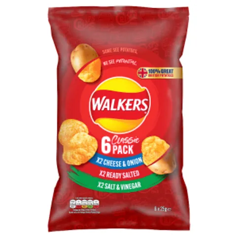 Walkers Classic Variety Multipack Crisps 6 x 25g