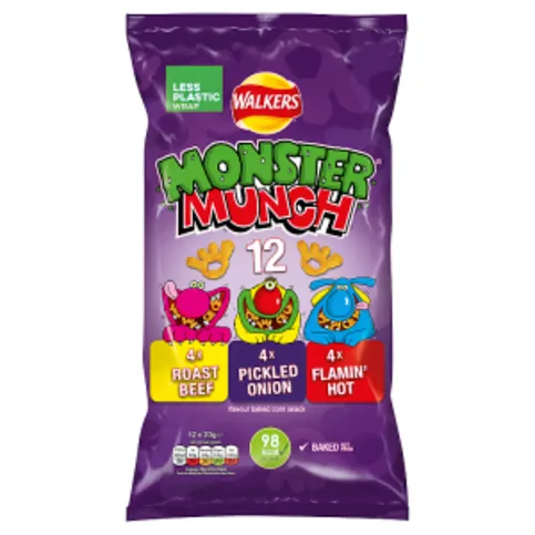 Walkers Monster Munch Variety Multipack Snacks 12 x 20g
