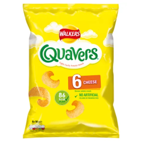 Walkers Quavers Cheese Multipack Snacks 6 x 16g
