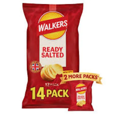 WALKERS READY SALTED 14X25G