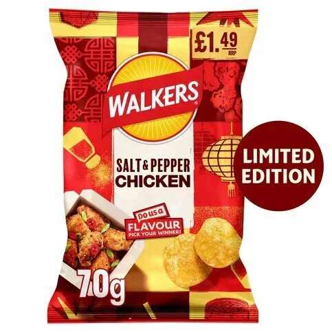 WALKERS SALT & PEPPER CHICKEN PM£1.49 70G