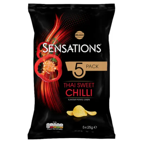 Walkers Sensations Thai Sweet Chilli Crisps 5 x 25g
