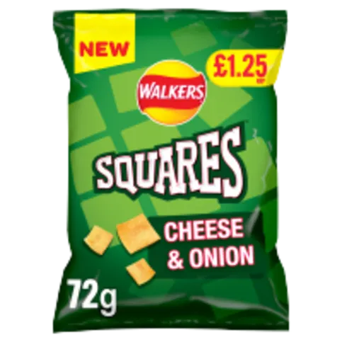 Walkers Squares Cheese & Onion Pm 1.35