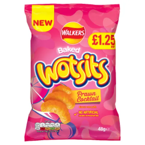 Walkers Wotsits Prawn Cocktail Snacks Crisps 48g